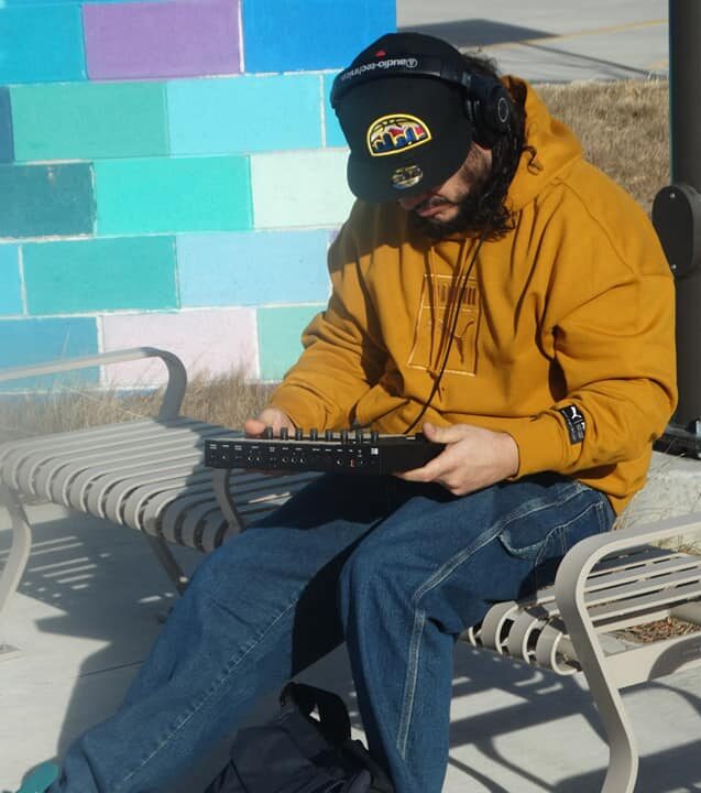 B.R. at the soundboard engineering live audio for Little Moses Jones — professional sound production for weddings, festivals, and corporate events