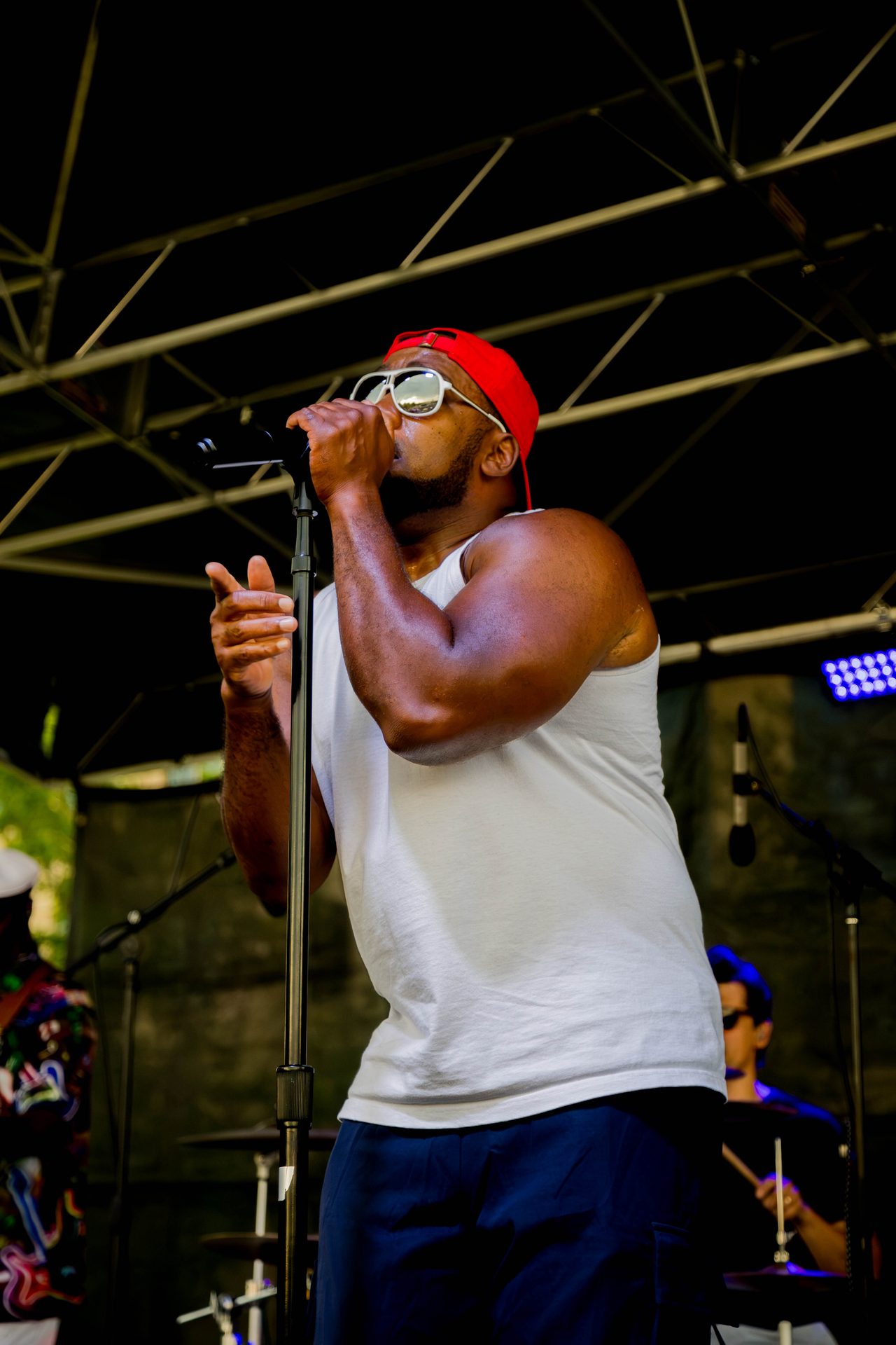 Bad Juju performing live with Little Moses Jones