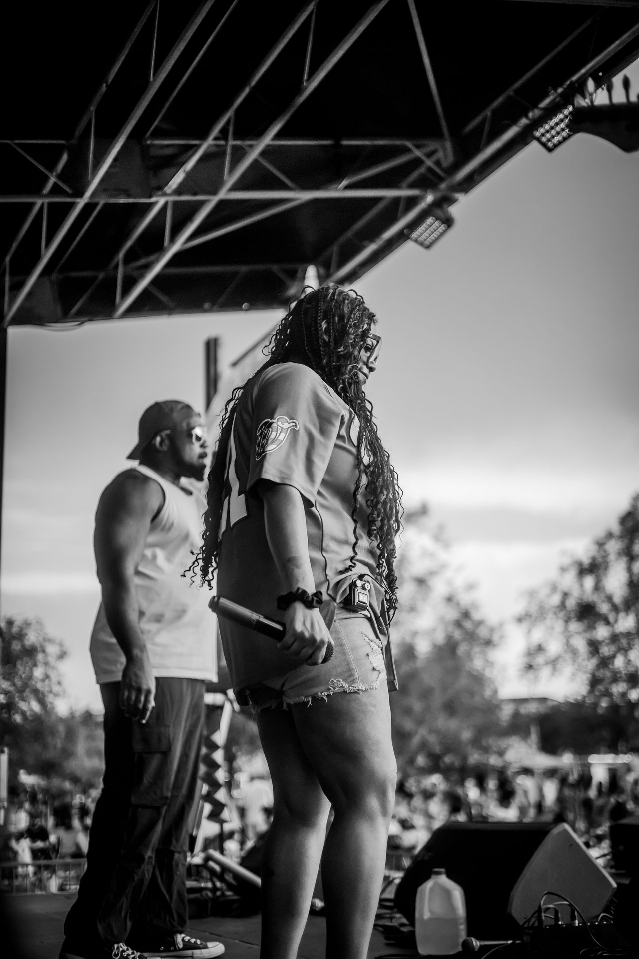 Bad Juju performing live with Little Moses Jones