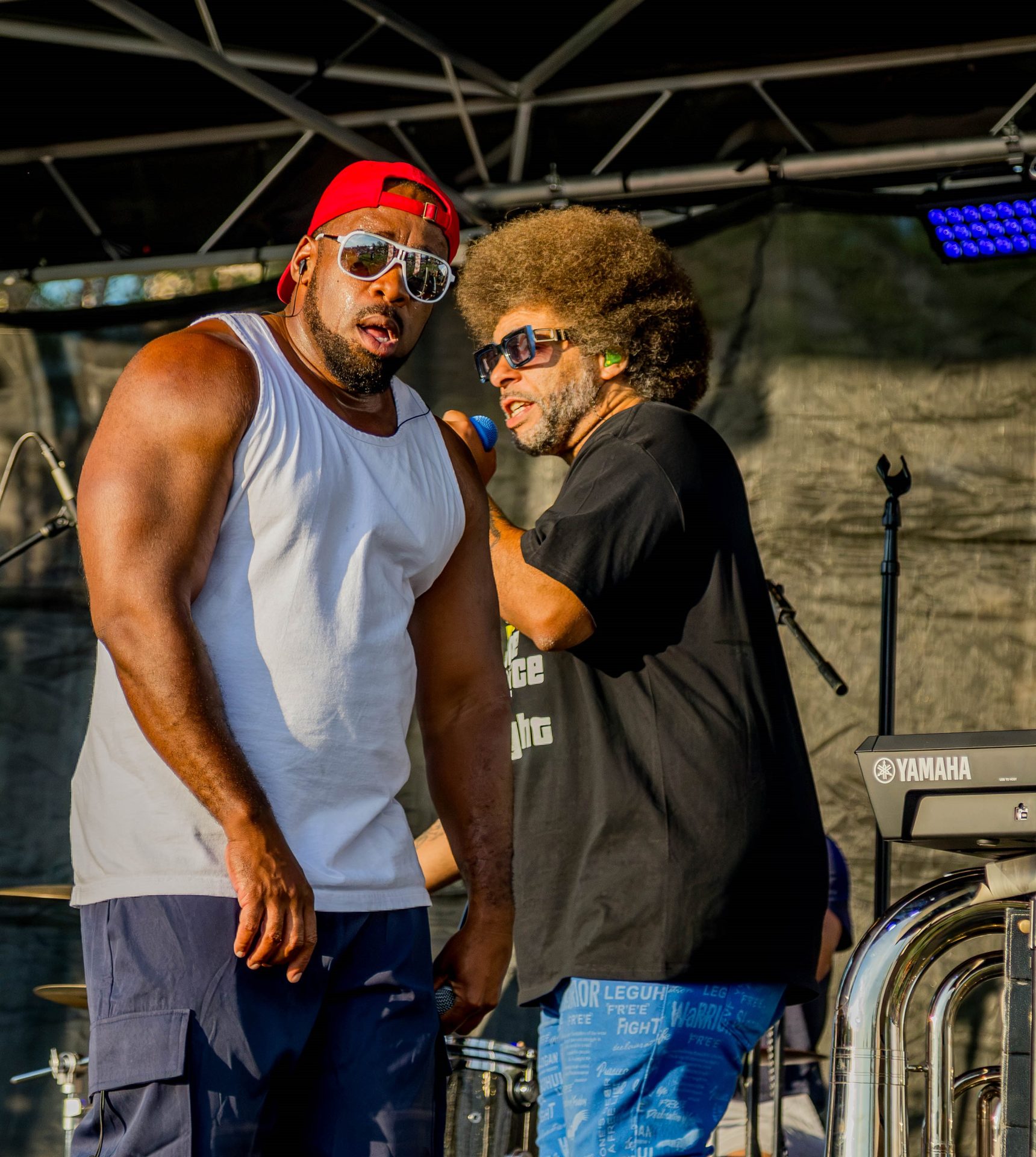 Bad Juju performing live with Little Moses Jones