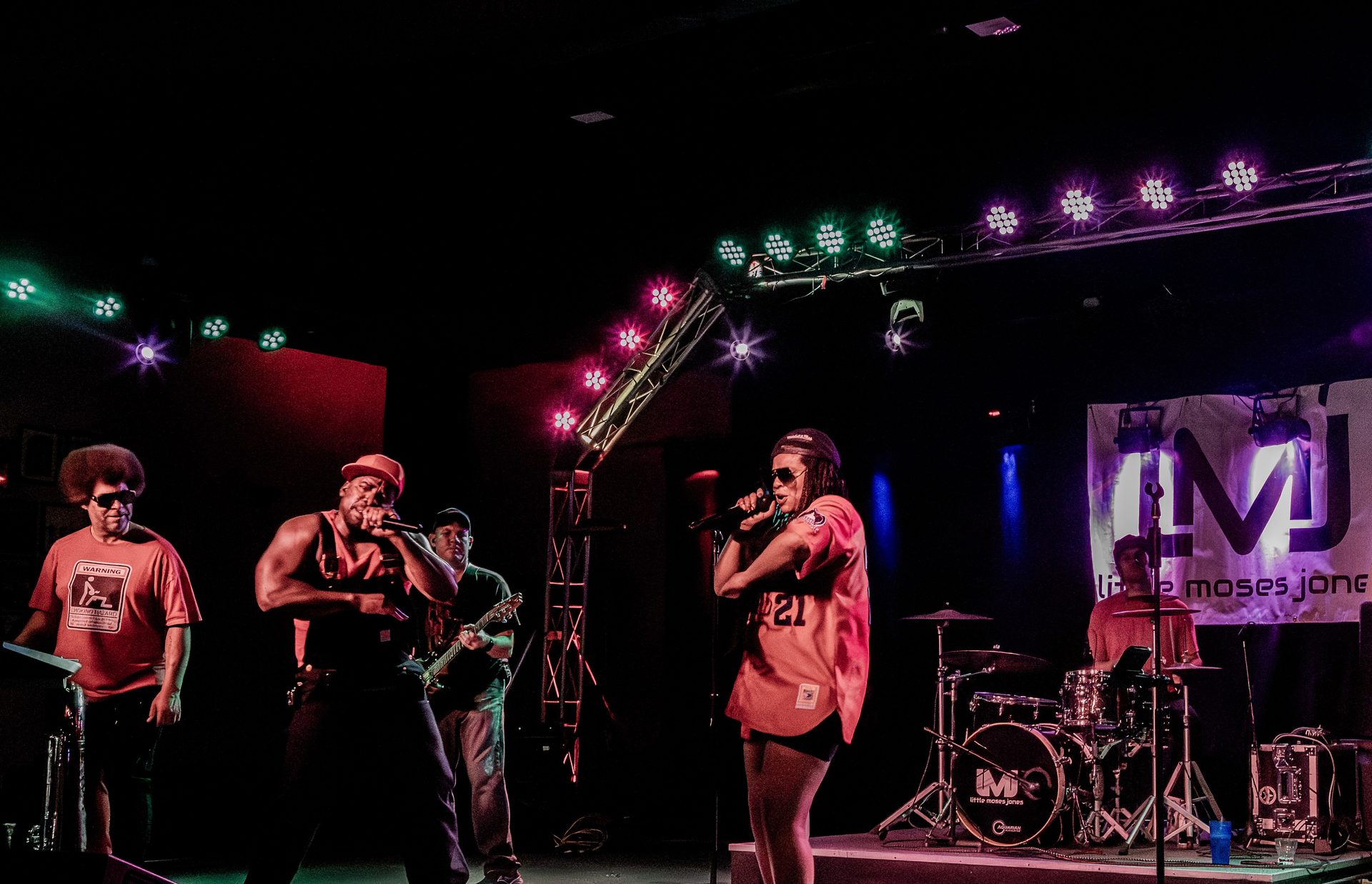Little Moses Jones performing live at a club venue