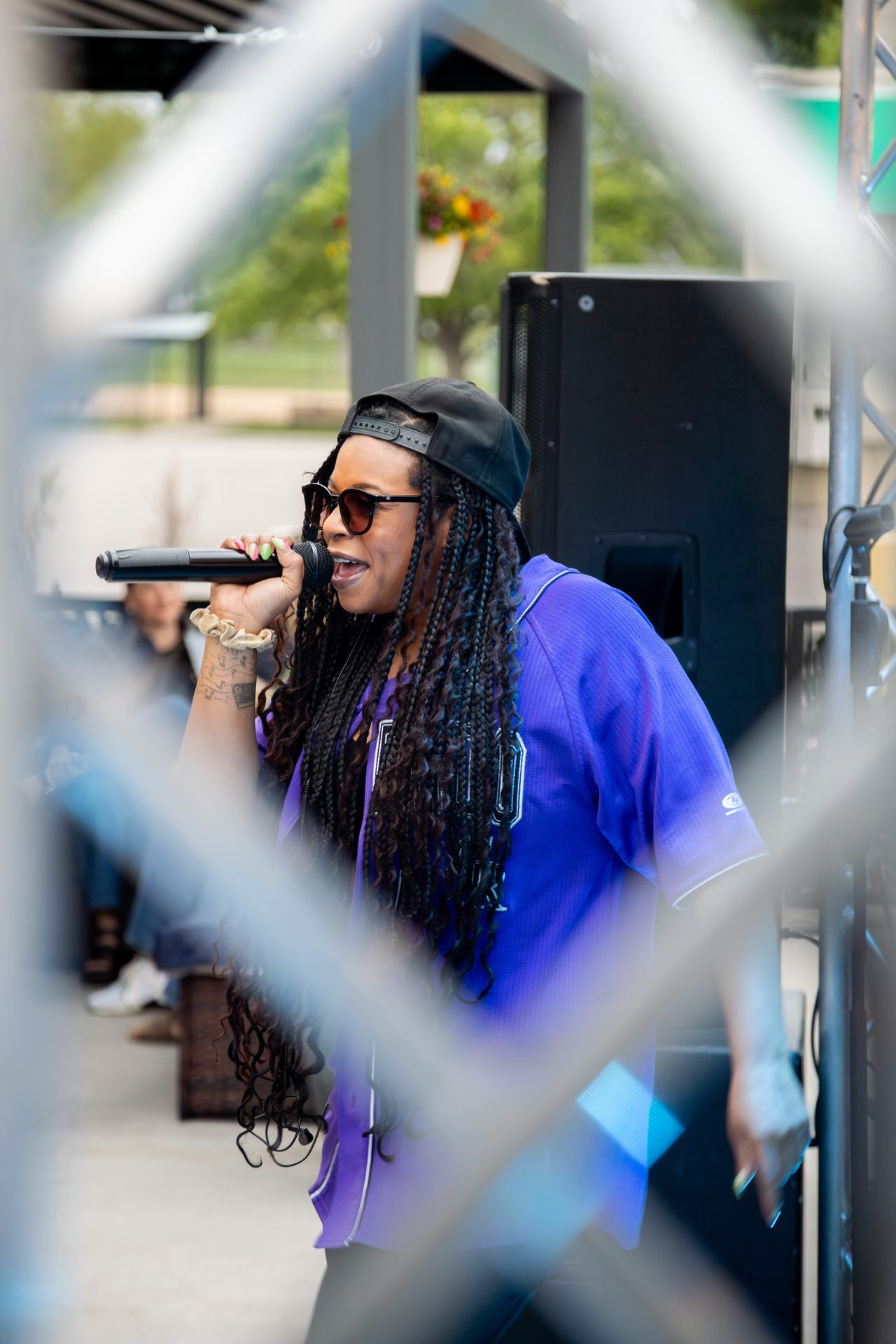 Jaz Mac performing live with Little Moses Jones
