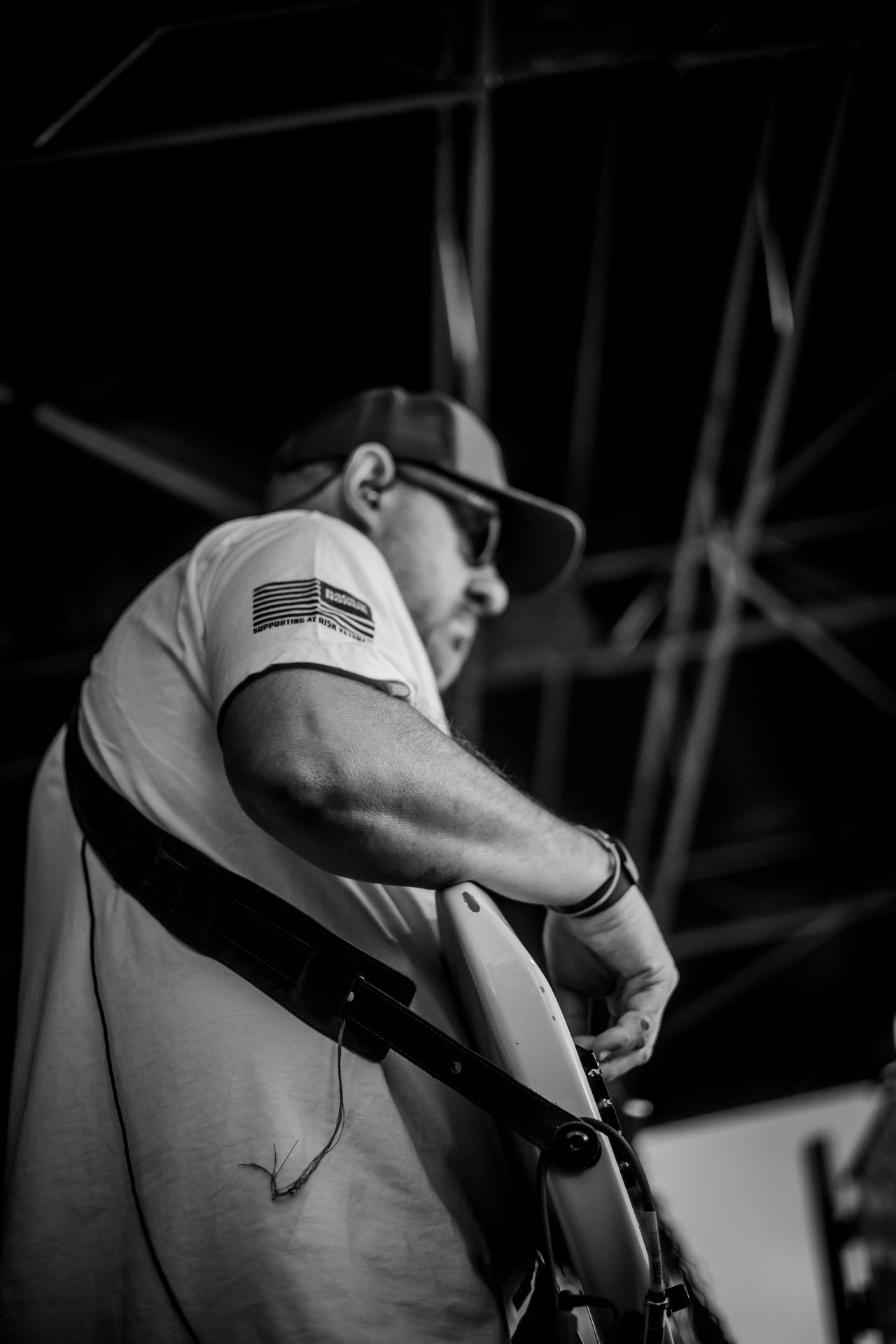 Troy Fisher performing live with Little Moses Jones